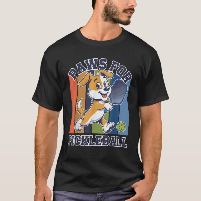 T-shirt Paws for Pickleball Funny Dog Pickleball Player Pe (Devant)