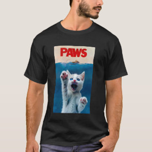T-shirt PAWS Funny Chat parodie amoureux des chats Cadeau 
