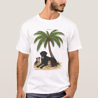 T-shirt Paws in Paradise : Family Dogs Treehouse Beach