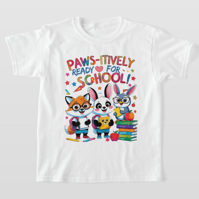 T-shirt Paws-itively Ready for School! (Poser)