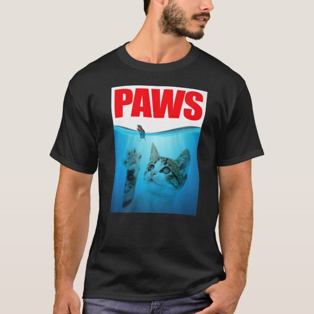 T-shirt Paws Kitten Meow Parody Chat (Devant)