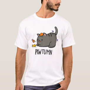 T-shirt Pawtume mignon Automne Kitty Cat Pun