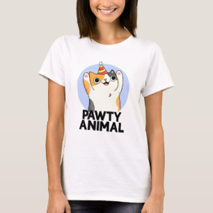 T-shirt Pawty Animal Funny Party Chat Pun