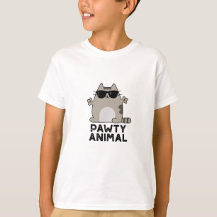 T-shirt Pawty Animal Funny Party Chat Pun