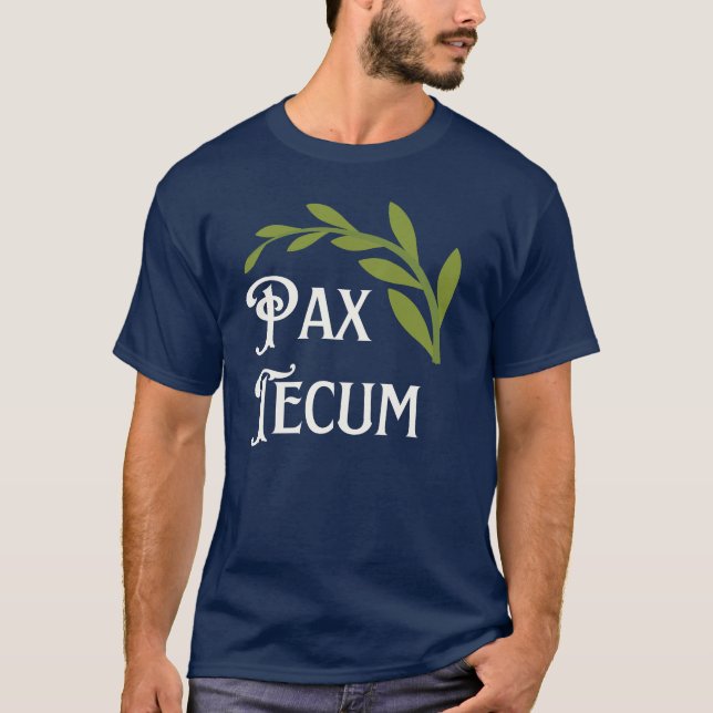 T-shirt Pax Tecum Peace Soyez avec vous Messe latine catho (Devant)