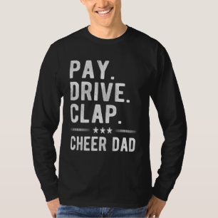 T-shirt Payer Clap de lecteur Cheer Papa Cheerleader Père 