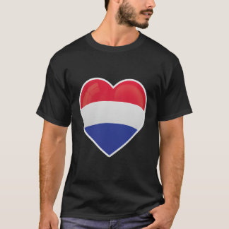 T-shirt Pays-Bas Heart Holland Femmes Hommes Garçons Fille