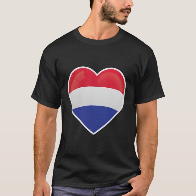 T-shirt Pays-Bas Heart Holland Femmes Hommes Garçons Fille (Devant)