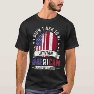 T-shirt Pays d'Amérique lettonne Drapeaux Pays de Fierté L