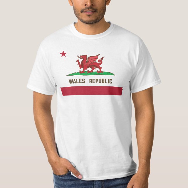 T-shirt Pays de Galles République Drapeau de dragon Pride  (Devant)