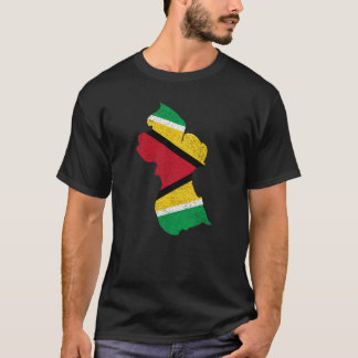 T-shirt Pays de la Guyane avec le drapeau guyanais