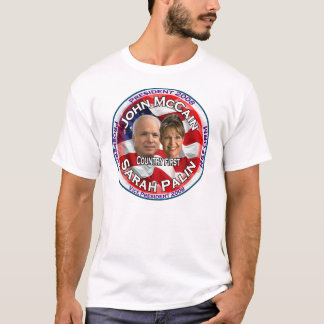 T-shirt Pays de McCain Palin d'abord