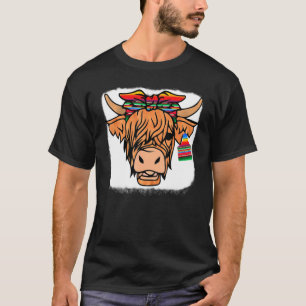 T-shirt Pays de vaches Hyland Animaux Bétail Vaches Rustiq