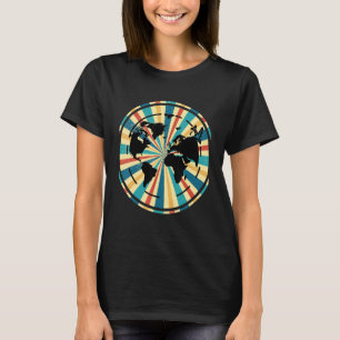 T-shirt Pays de Voyage Cartographie Voyageur Travail rétro
