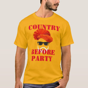 T-shirt pays fort de l'Inde avant le Premier Ministre indi