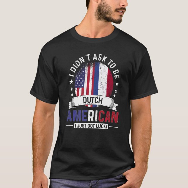 T-shirt Pays Hollandais-Américains Drapeaux Fierté Pays-Ba (Devant)