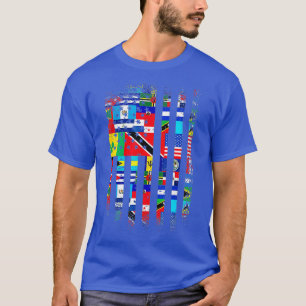 T-shirt Pays latins Drapeau américain Fierté latine Héri h