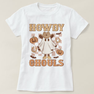 T-shirt Pays Occidental Cowgirl Howdy Ghouls Halloween