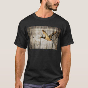 T-shirt Pays occidental en bois de grange rustique