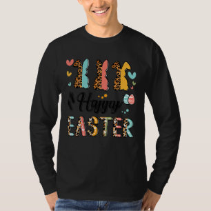 T-shirt Pays Occidental Leopard Bunnies Joyeux Pâques Y'al