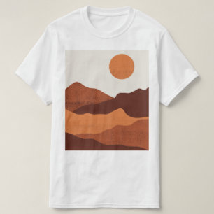 T-shirt Paysage Abstrait Boho Chic Desert Mountains