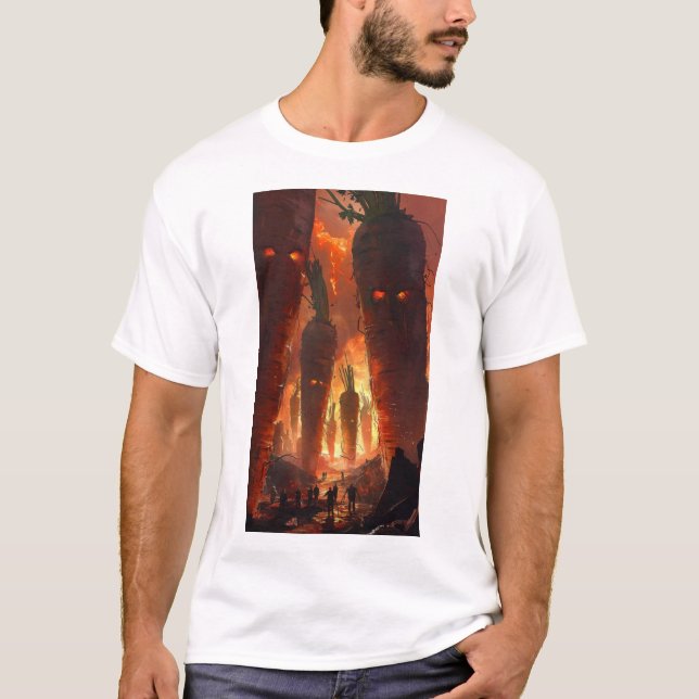 T-shirt paysage apocalyptique foncé (Devant)