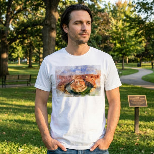 T-shirt Paysage aquarelle de Horseshoe Bend Grand Canyon