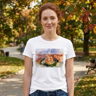 T-shirt Paysage aquarelle de Horseshoe Bend Grand Canyon