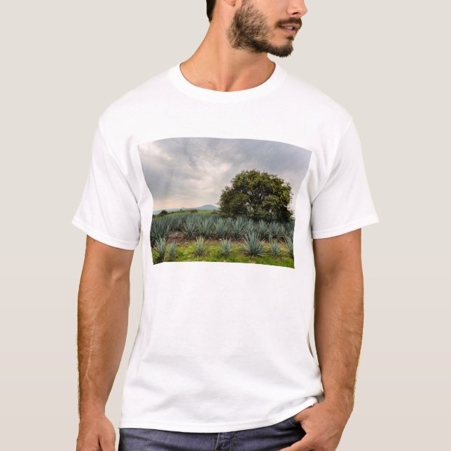 T-shirt Paysage avec l'agave bleu (Devant)