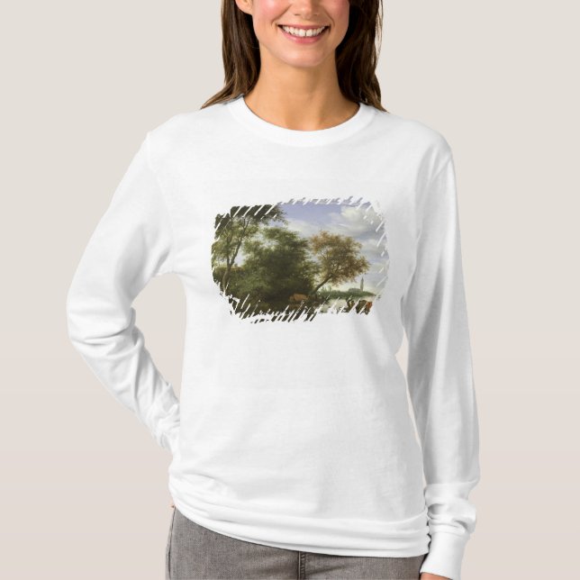 T-shirt Paysage boisé de rivière (Devant)