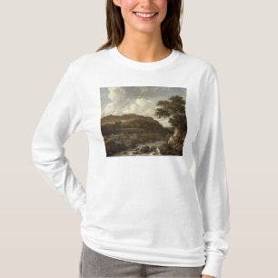 T-shirt Paysage boisé montagneux avec un torrent