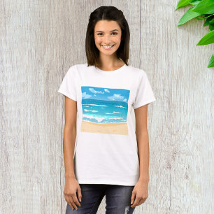 T-shirt Paysage côtier tropical d'Ocean Beach