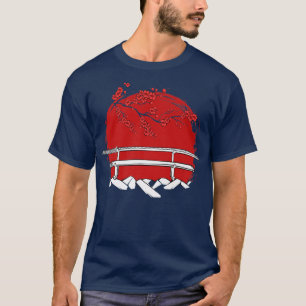 T-shirt Paysage culturel japonais Samurai Vintage Sakura C
