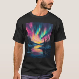 T-shirt Paysage de l'Alaska Aurora Borealis Northern Light