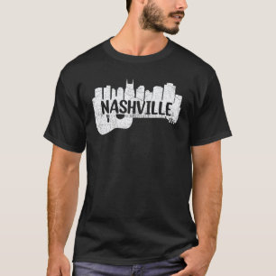T-shirt Paysage de Nashville Tennessee Musique Country Gui