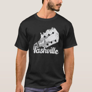 T-shirt Paysage de Nashville Tennessee Musique Country Gui