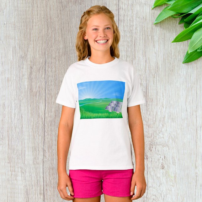 T-shirt Paysage de panneaux solaires respectueux de l'envi (Créateur téléchargé)