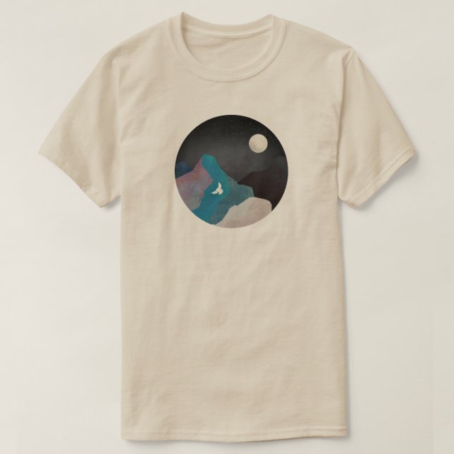 T-shirt Paysage d'oiseau de montagne (Design devant)