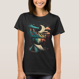 T-shirt Paysage du camping de montagne