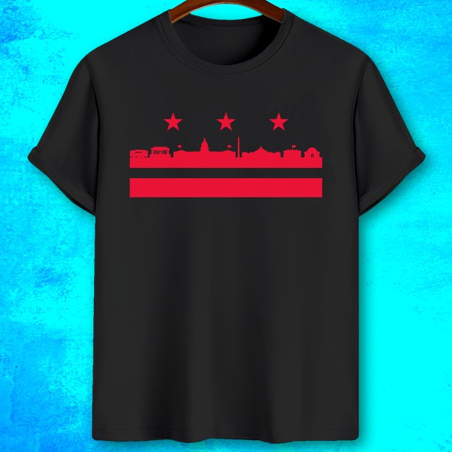 T-shirt Paysage du drapeau de Washington DC (Créateur téléchargé)
