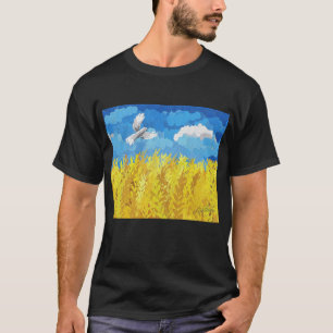 T-shirt Paysage du drapeau ukrainien