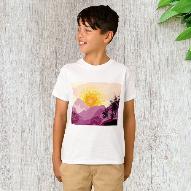T-shirt Paysage du lever du soleil (Créateur téléchargé)