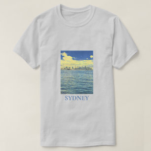 T-shirt Paysage du port de Sydney art de voyage