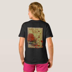 T-shirt Paysage Feuille en chute d'automne