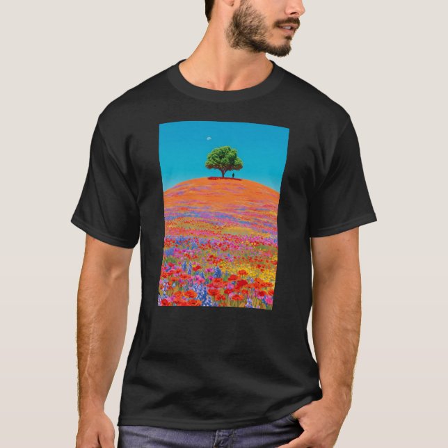 T-shirt Paysage fleuri (Devant)