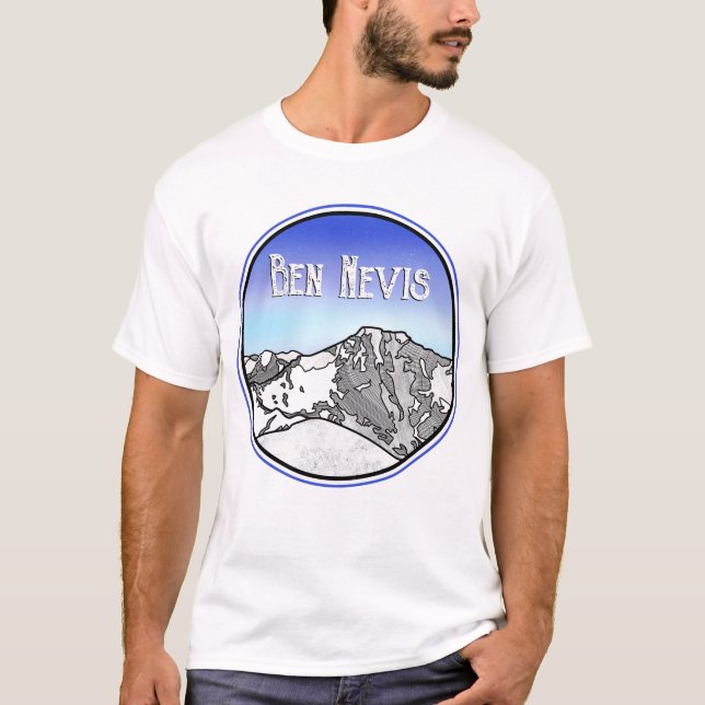 T-shirt Paysage géométrique Ben Nevis (Devant)