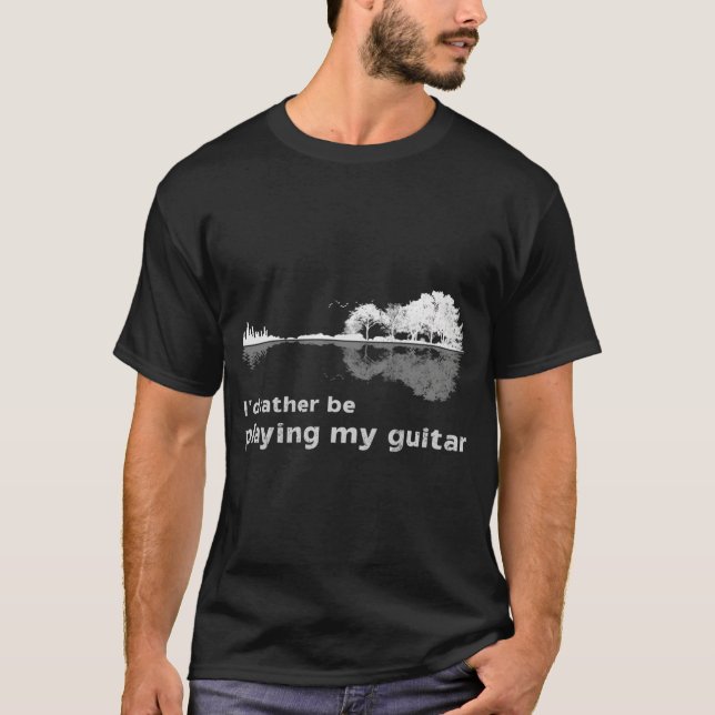 T-shirt Paysage guitare Plutôt Jouer Guitare (Devant)