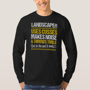 T-shirt Paysage jardinier lance des outils Paysage