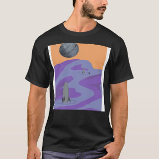 T-shirt Paysage lunaire de Punk atomique futuriste S