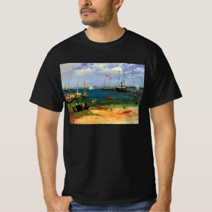 T-shirt Paysage marin vintage, port de Nassau par Bierstad